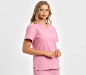 H10622 Classic Womens Scrub Top - Image 3
