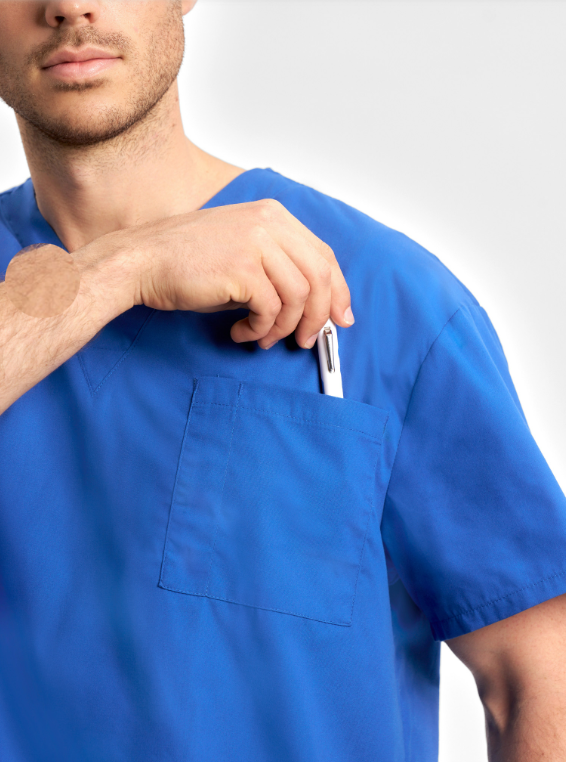 H10612 Classic Gender-Neutral Scrub Top - Image 5