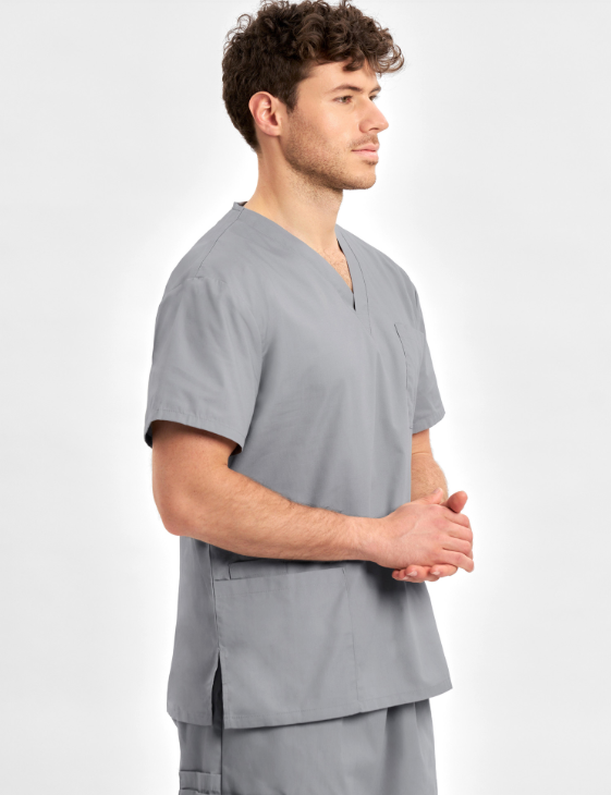 H10612 Classic Gender-Neutral Scrub Top - Image 8