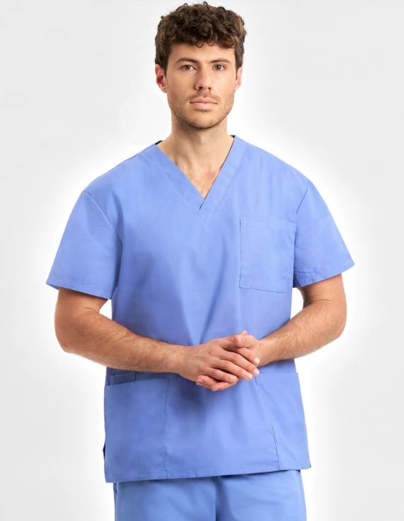 H10612 Classic Gender-Neutral Scrub Top - Image 11